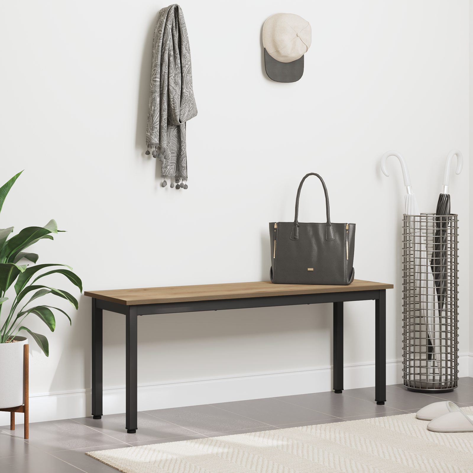 bænk Artisan eg 110 x 35 x 45 cm Konstrueret træ