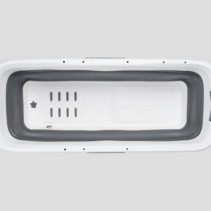 Tubfamily - Special edition foldebadekar til voksne med låg, digital termometer og fodmassage - 150cm/Grå XL. - Badeshop