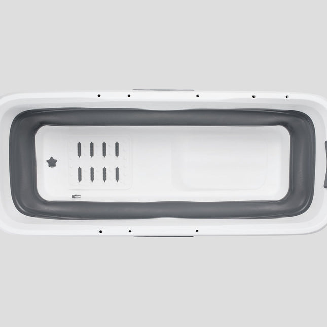 Tubfamily - Special edition foldebadekar til voksne med låg, digital termometer og fodmassage - 150cm/Grå XL. - Badeshop