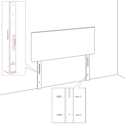kontinentalseng 120x200 cm fløjl sort