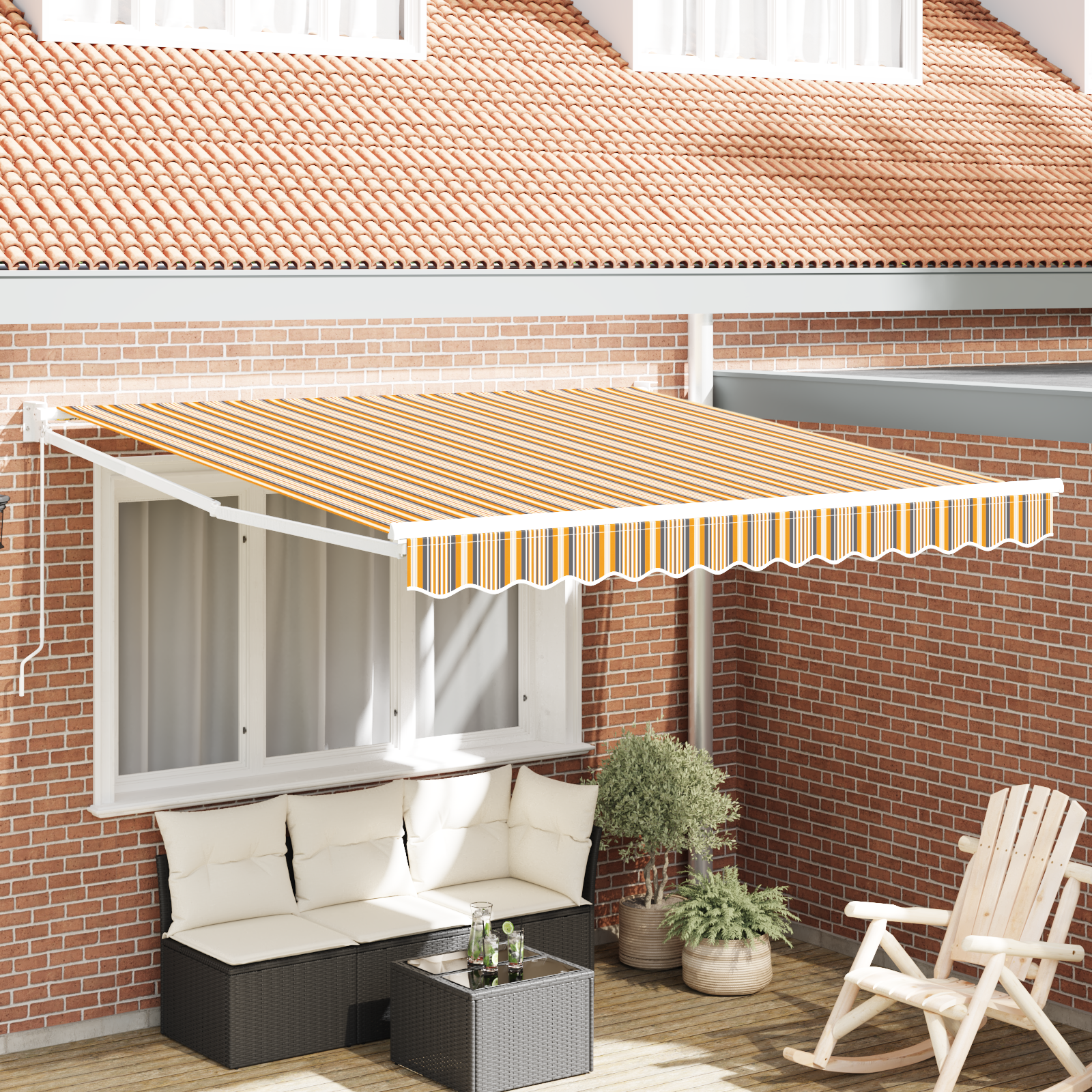Udtrækkelig markise Flerfarvet 300 x 250 x 165 cm