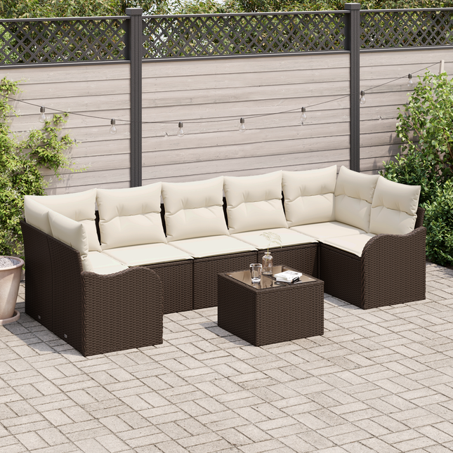 Havesofa Sæt Brun 55 x 55 x 37 cm polyrattan