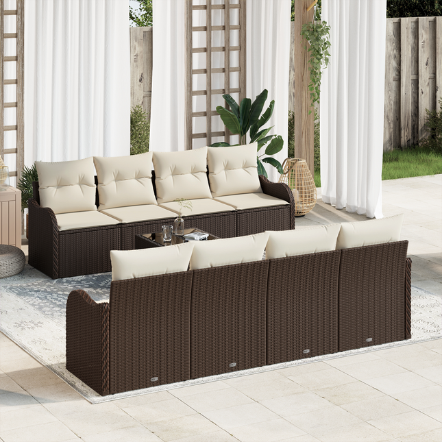 Havesofa Sæt Brun 55 x 55 x 37 cm polyrattan