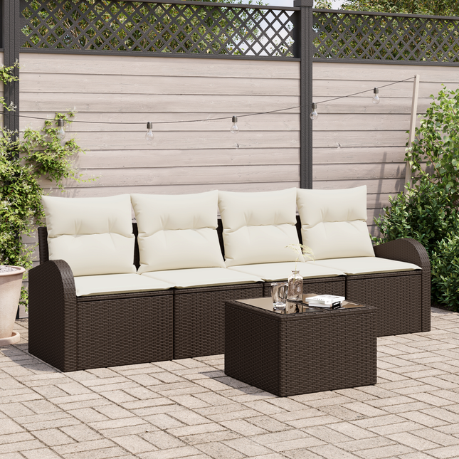Havesofa Sæt Brun 55 x 55 x 37 cm polyrattan