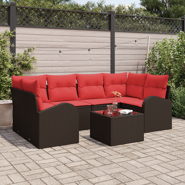 Havesofa Sæt Brun 55 x 55 x 37 cm polyrattan