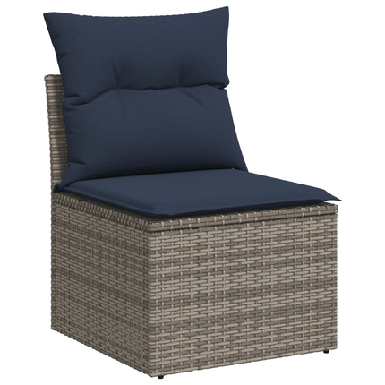 Havemøbelsofa med pude Grå 55 x 62 x 69 cm polyrattan