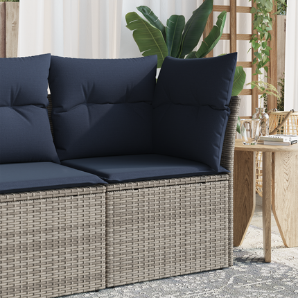 Havemøbelsofa med pude Grå 62 x 62 x 69 cm polyrattan