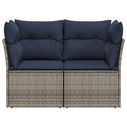 | Havemøbelsofa | med pude Grå 124 x 62 x 69 cm polyrattan
