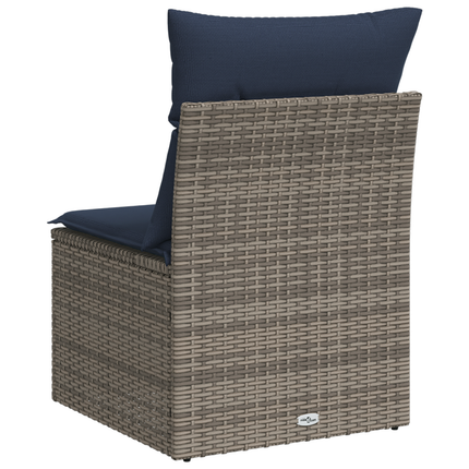 Havemøbelsofa med pude Grå 55 x 62 x 69 cm Poly rattan