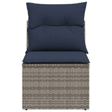 Havemøbelsofa med pude Grå 55 x 62 x 69 cm Poly rattan