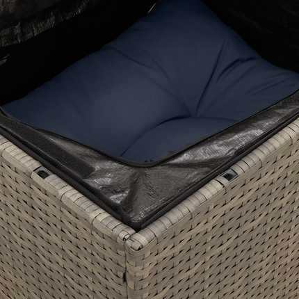 Havemøbelsofa med pude Grå 165 x 62 x 69 cm Poly rattan
