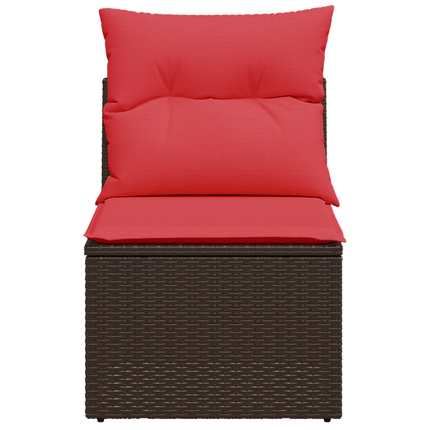 | Havemøbelsofa | med pude Brun 55 x 62 x 69 cm polyrattan