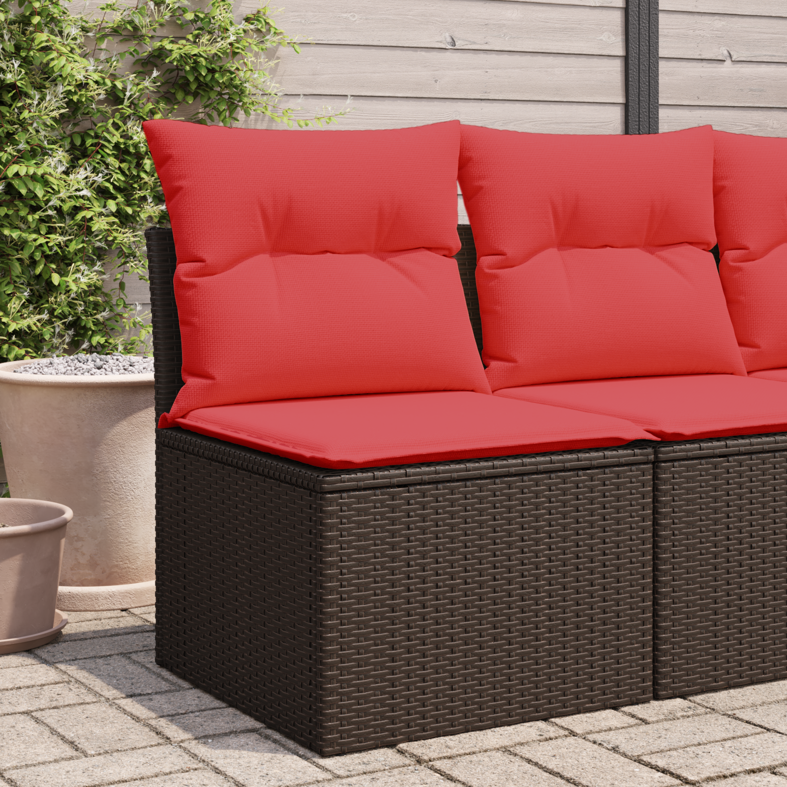 | Havemøbelsofa | med pude Brun 55 x 62 x 69 cm polyrattan