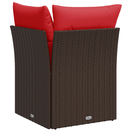 | Havemøbelsofa | med pude Brun 62 x 62 x 69 cm polyrattan