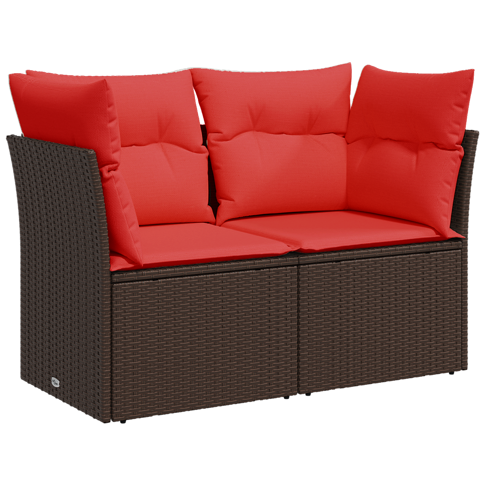 | Havemøbelsofa | med pude Brun 124 x 62 x 69 cm polyrattan