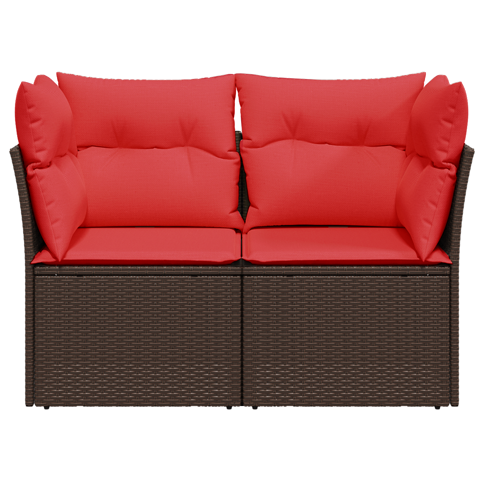 | Havemøbelsofa | med pude Brun 124 x 62 x 69 cm polyrattan