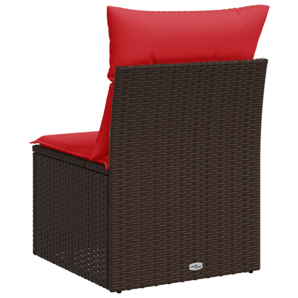 | Havemøbelsofa | med pude Brun 55 x 62 x 69 cm Poly rattan