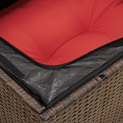| Havemøbelsofa | med pude Brun 62 x 62 x 69 cm Poly rattan