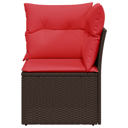 | Havemøbelsofa | med pude Brun 62 x 62 x 69 cm Poly rattan