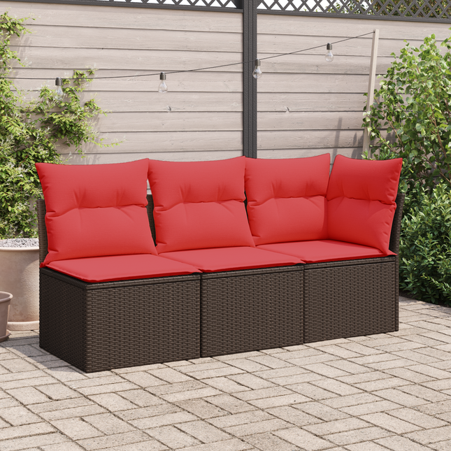 | Havemøbelsofa | med pude Brun 62 x 62 x 69 cm Poly rattan