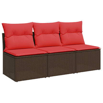 | Havemøbelsofa | med pude Brun 165 x 62 x 69 cm Poly rattan