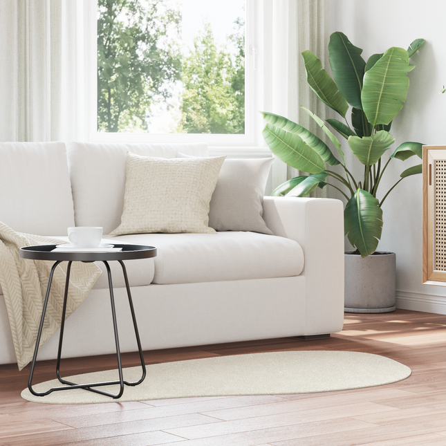 Områdetæpper HUARTE Creme 80 x 150 cm Polyester