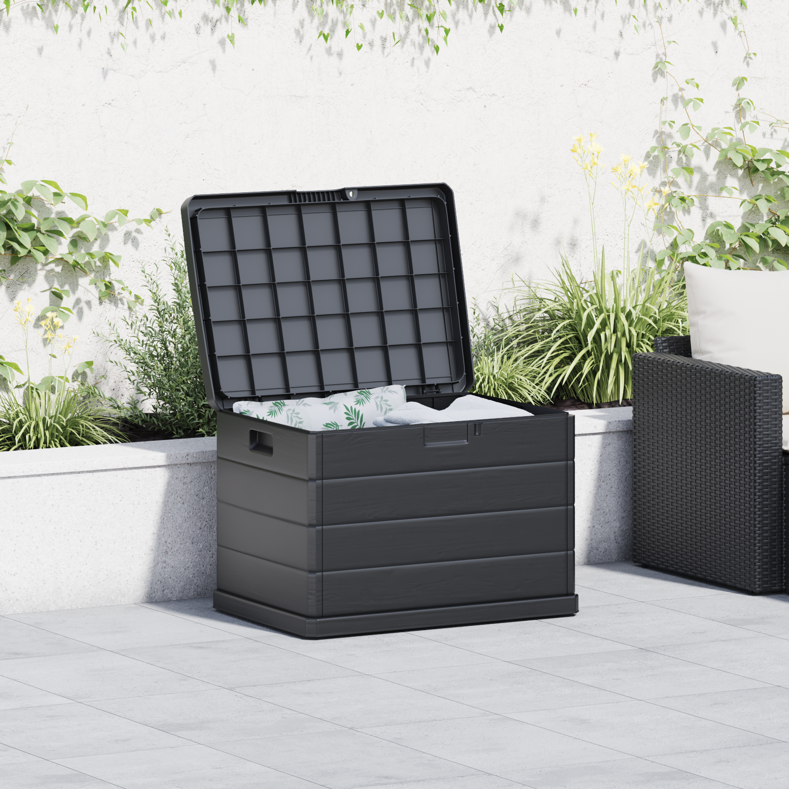 Have Opbevaringskasse Antracit 77,5 x 54,5 x 53 cm Plastik