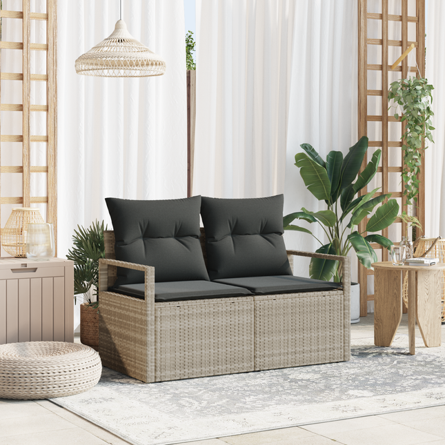 Havemøbelsofa med pude 120 x 62 x 69 cm polyrattan