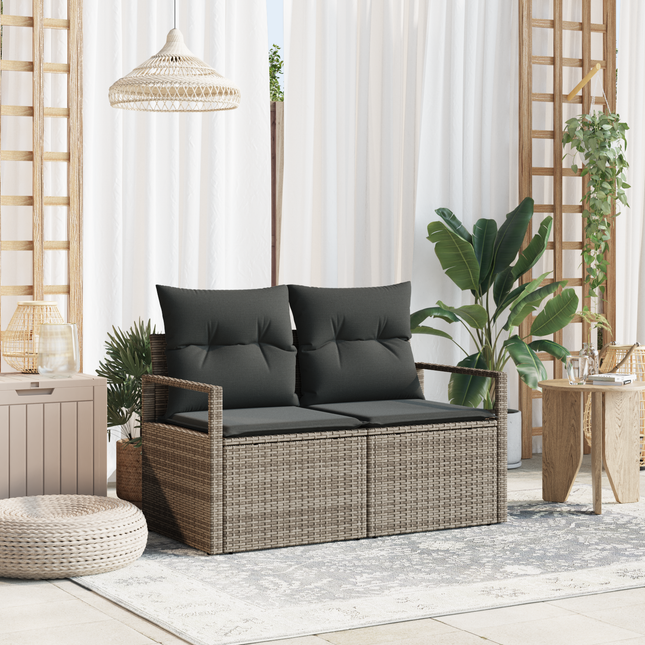 Havemøbelsofa med pude 120 x 62 x 69 cm polyrattan