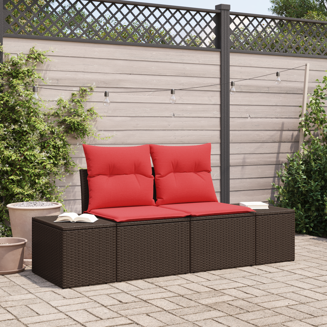 Havemøbelsofa med pude 184 x 62 x 69 cm polyrattan