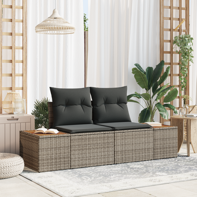 Havemøbelsofa Grå 184 x 62 x 85cm polyrattan