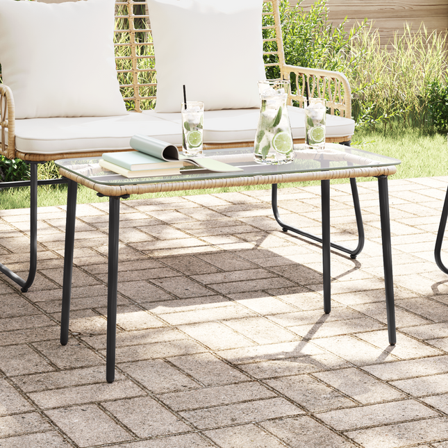Havemøbel Bord Naturfarvet 80 x 40 x 45 cm polyrattan