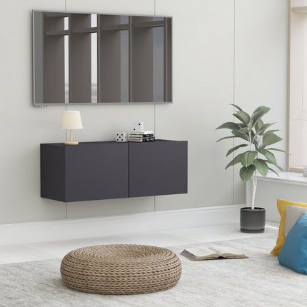 | TV-skab | Grå 80 x 30 x 30 cm Konstrueret træ