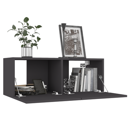 | TV-skab | Grå 80 x 30 x 30 cm Konstrueret træ