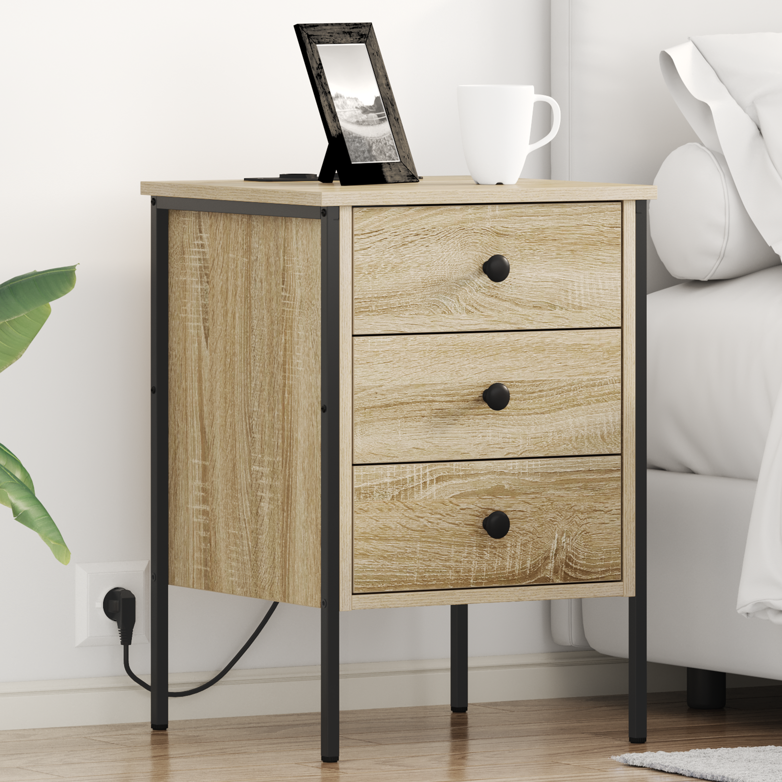 Natskab 2 pcs Sonoma eg 42 x 41 x 61 cm Konstrueret træ