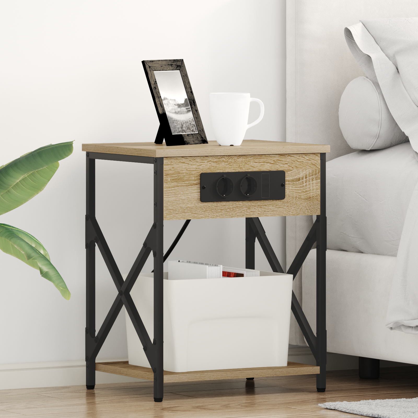 Natskab 2 pcs Sonoma eg 41 x 31 x 51 cm Konstrueret træ