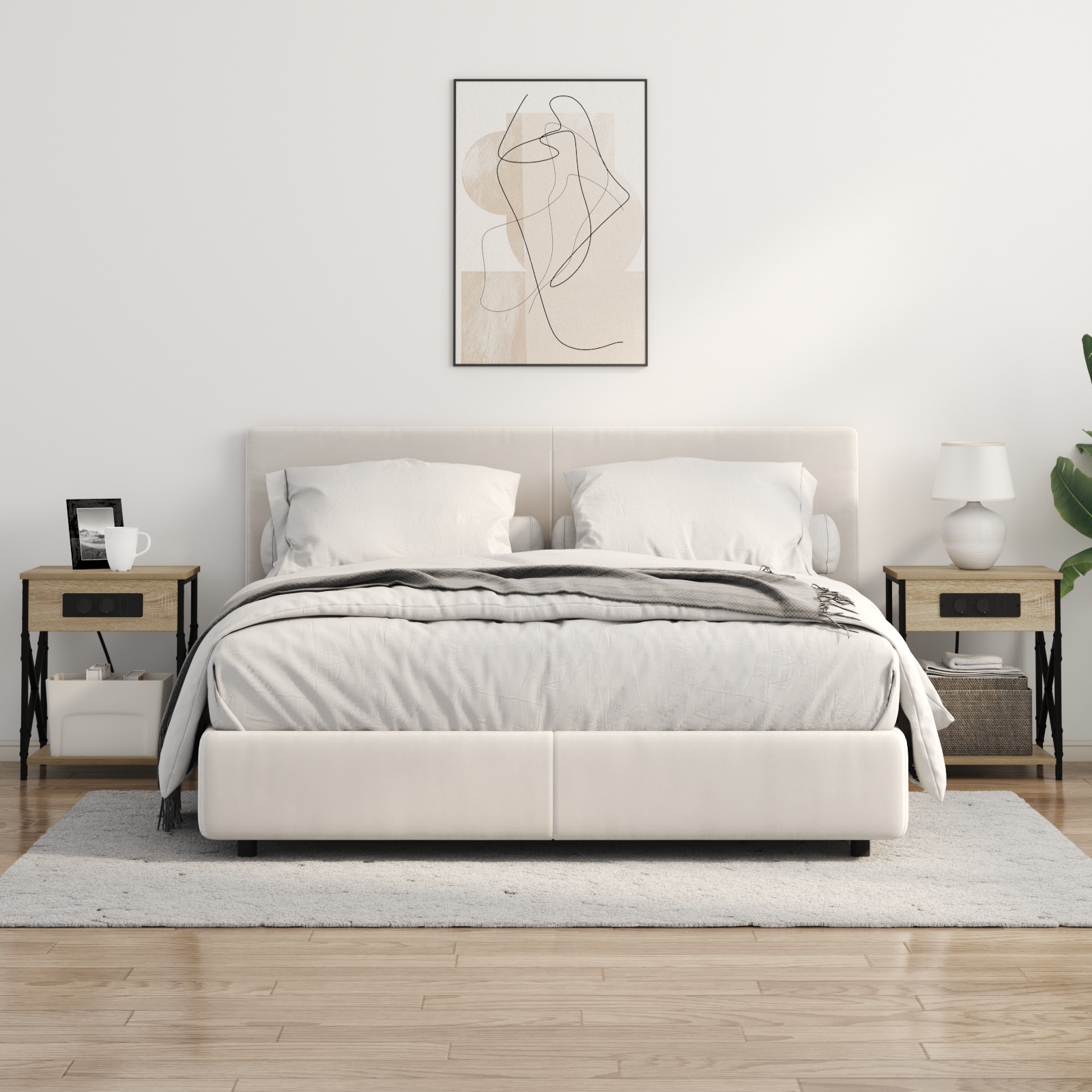 Natskab 2 pcs Sonoma eg 41 x 31 x 51 cm Konstrueret træ