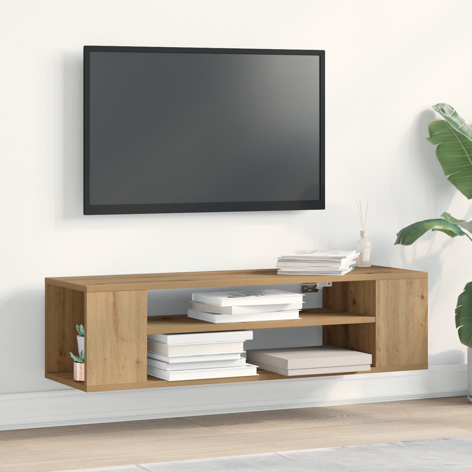 TV-skab artisian oak 100 x 30 x 26,5 cm Konstrueret træ
