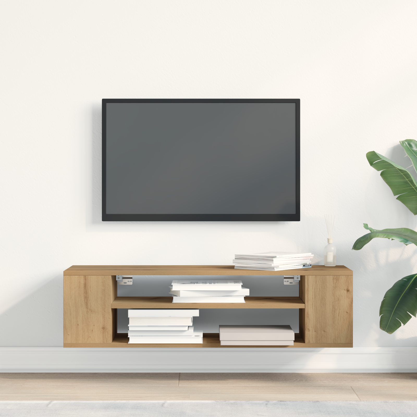 TV-skab artisian oak 100 x 30 x 26,5 cm Konstrueret træ