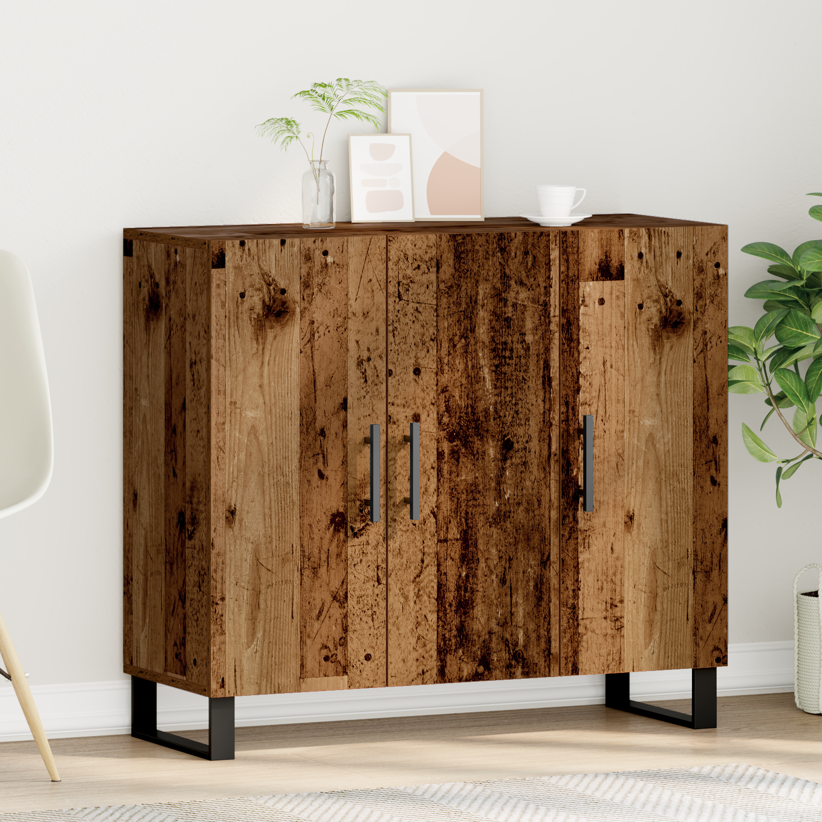 Sideboard Gammelt træ 90 x 34 x 80 cm Konstrueret træ