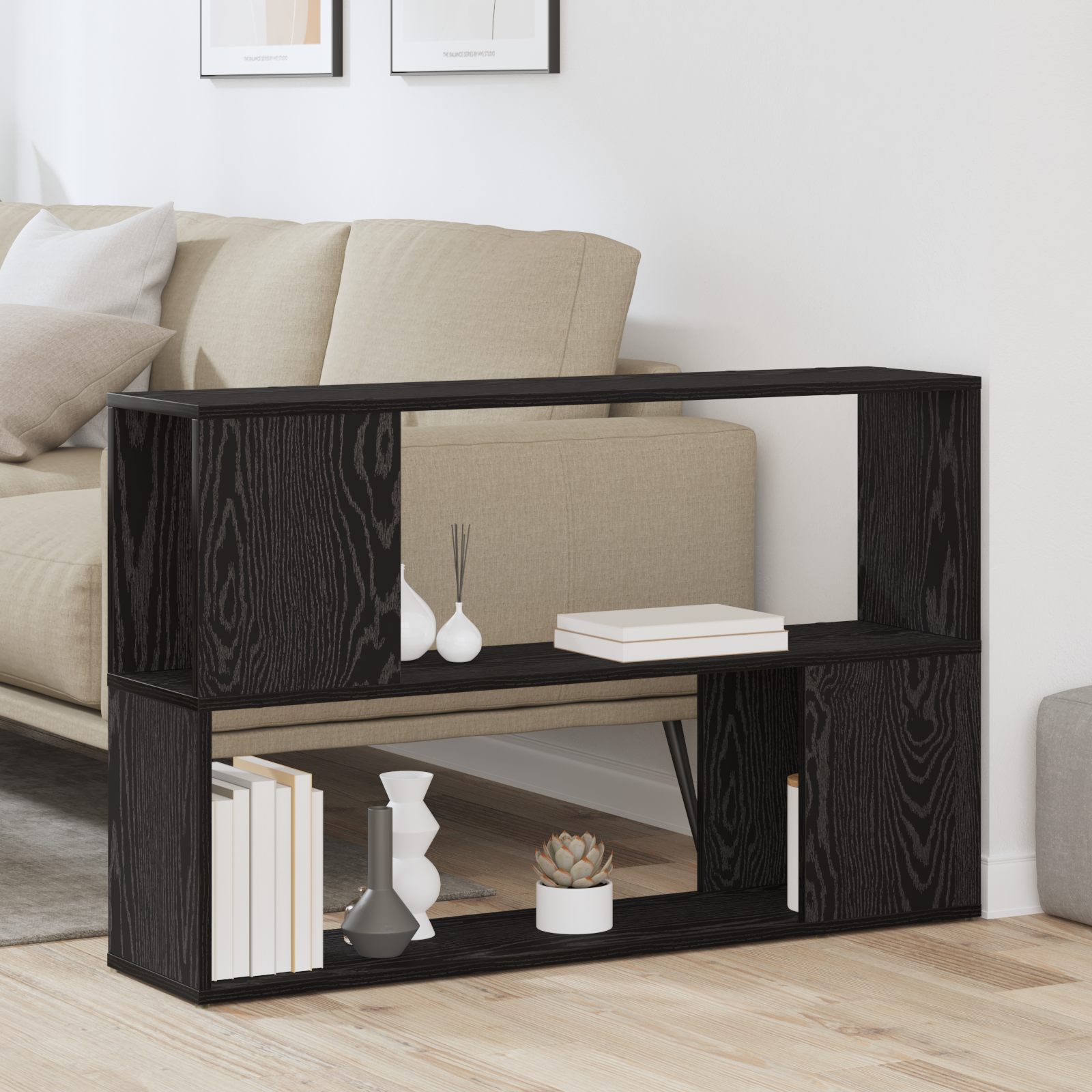 TV-møbelsæt Vægmonteret Sort 100 x 24 x 63 cm Konstrueret træ