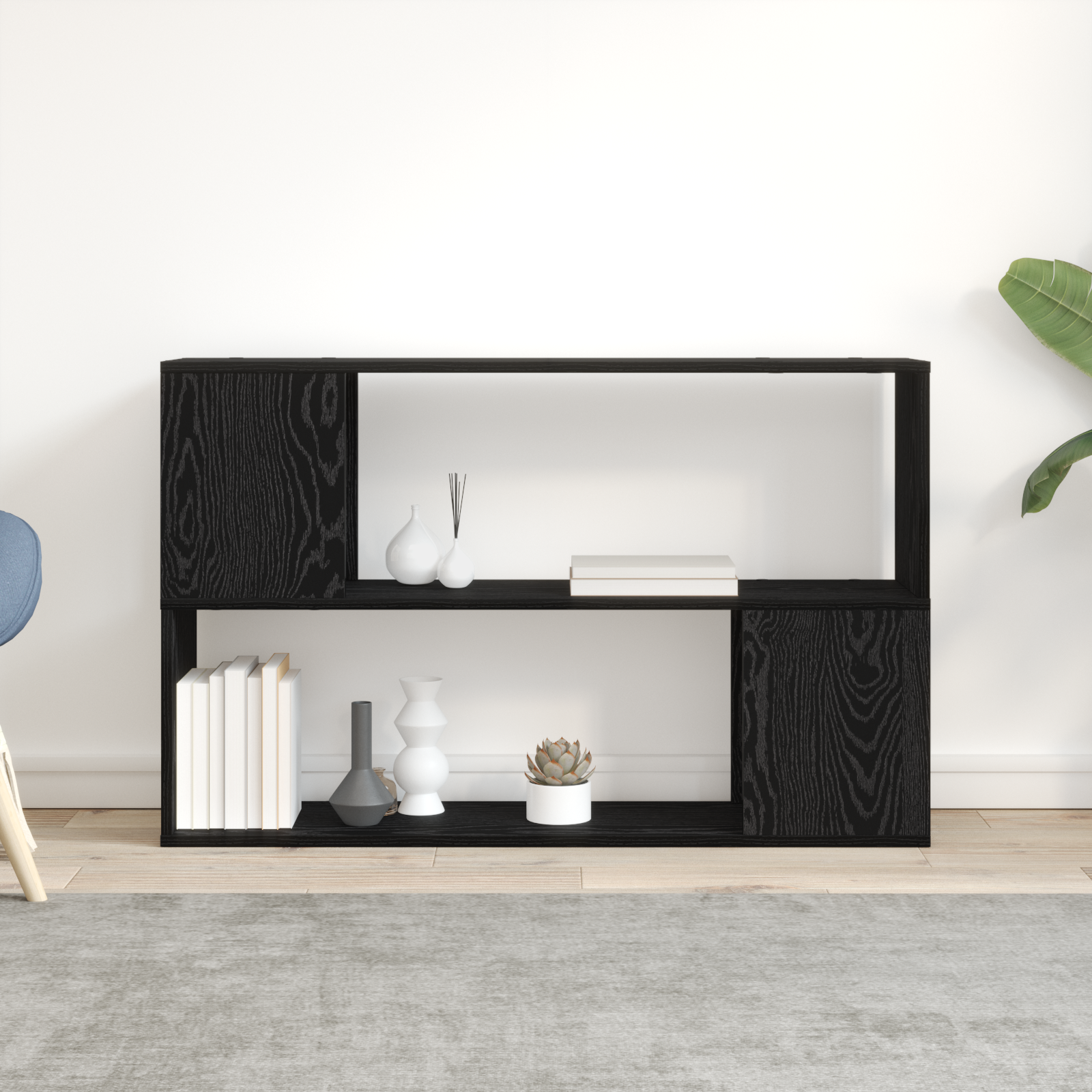 TV-møbelsæt Vægmonteret Sort 100 x 24 x 63 cm Konstrueret træ