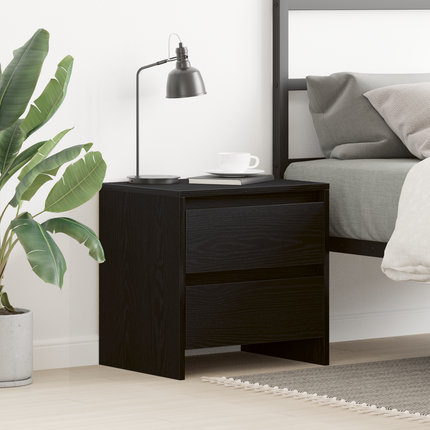 Natskab med skuffe Sort eg 45 x 34 x 44,5 cm Konstrueret træ