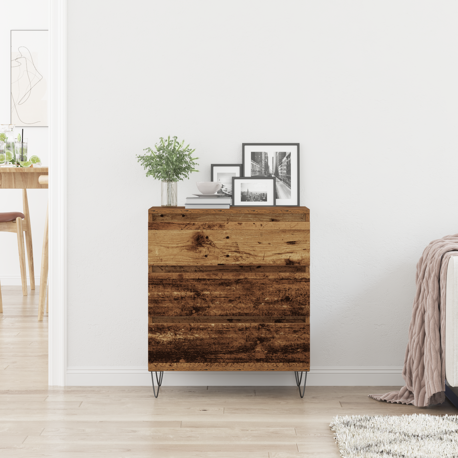 Sideboard Gammelt træ 60 x 35 x 70 cm Konstrueret træ