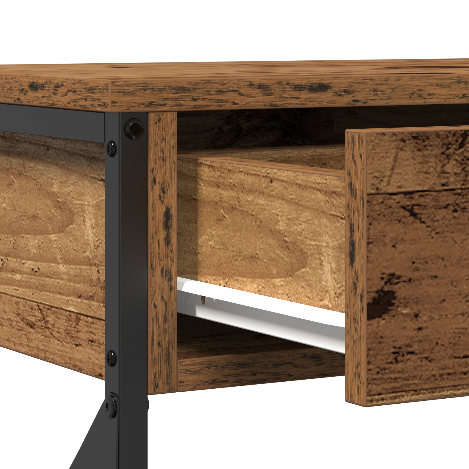Konsol Bord Gammelt træ 100 x 28 x 75 cm Laminat træ og metal