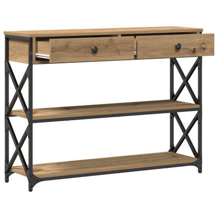 Konsol Bord artisan eg 100 x 28 x 75 cm Laminat træ og metal