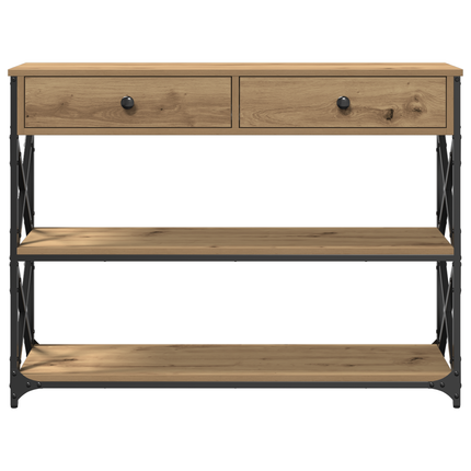 Konsol Bord artisan eg 100 x 28 x 75 cm Laminat træ og metal