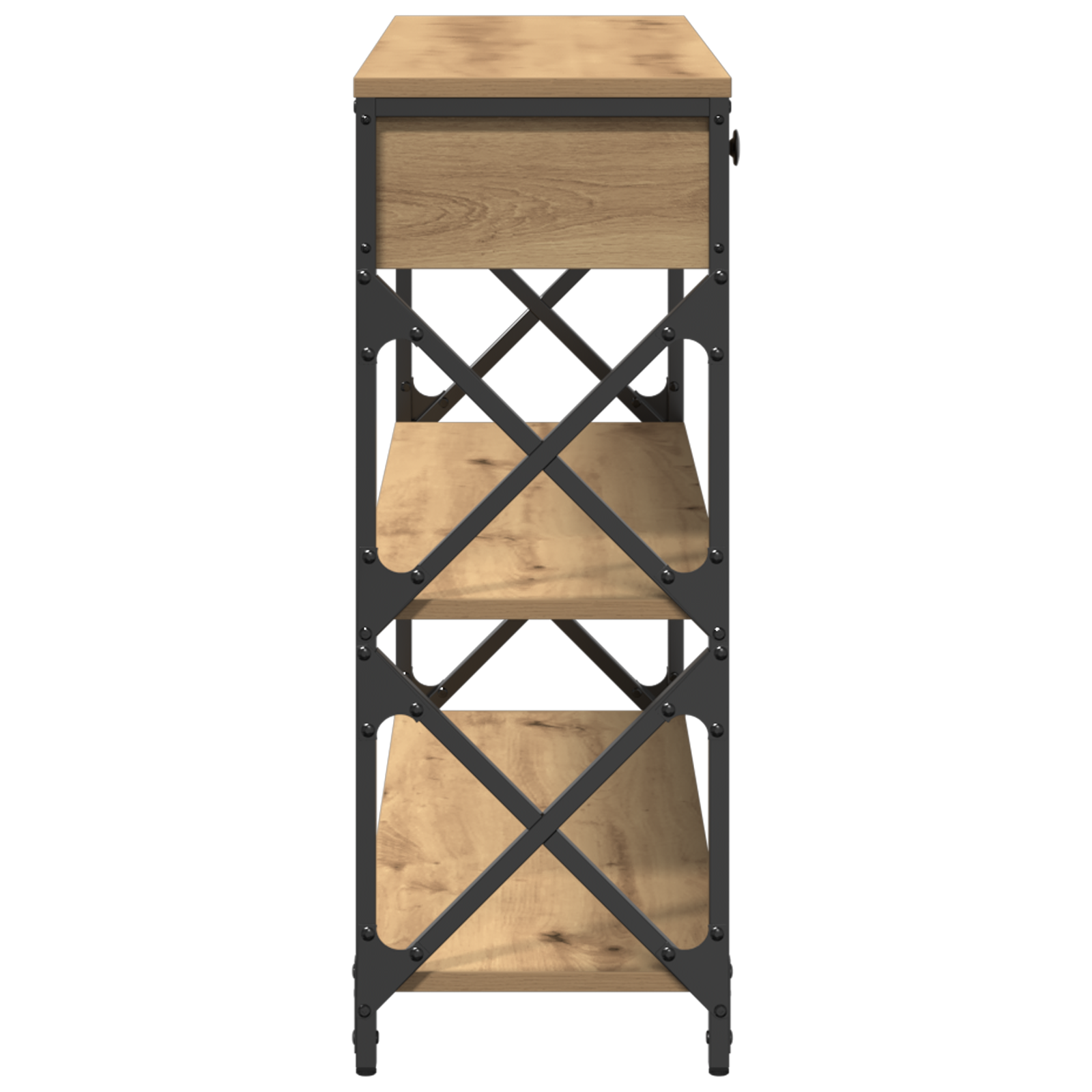 Konsol Bord artisan eg 100 x 28 x 75 cm Laminat træ og metal