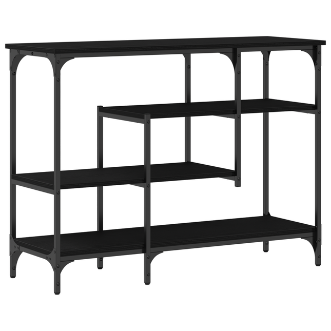 Konsolbord Sort eg 100 x 35 x 75 cm Laminat træ og metal