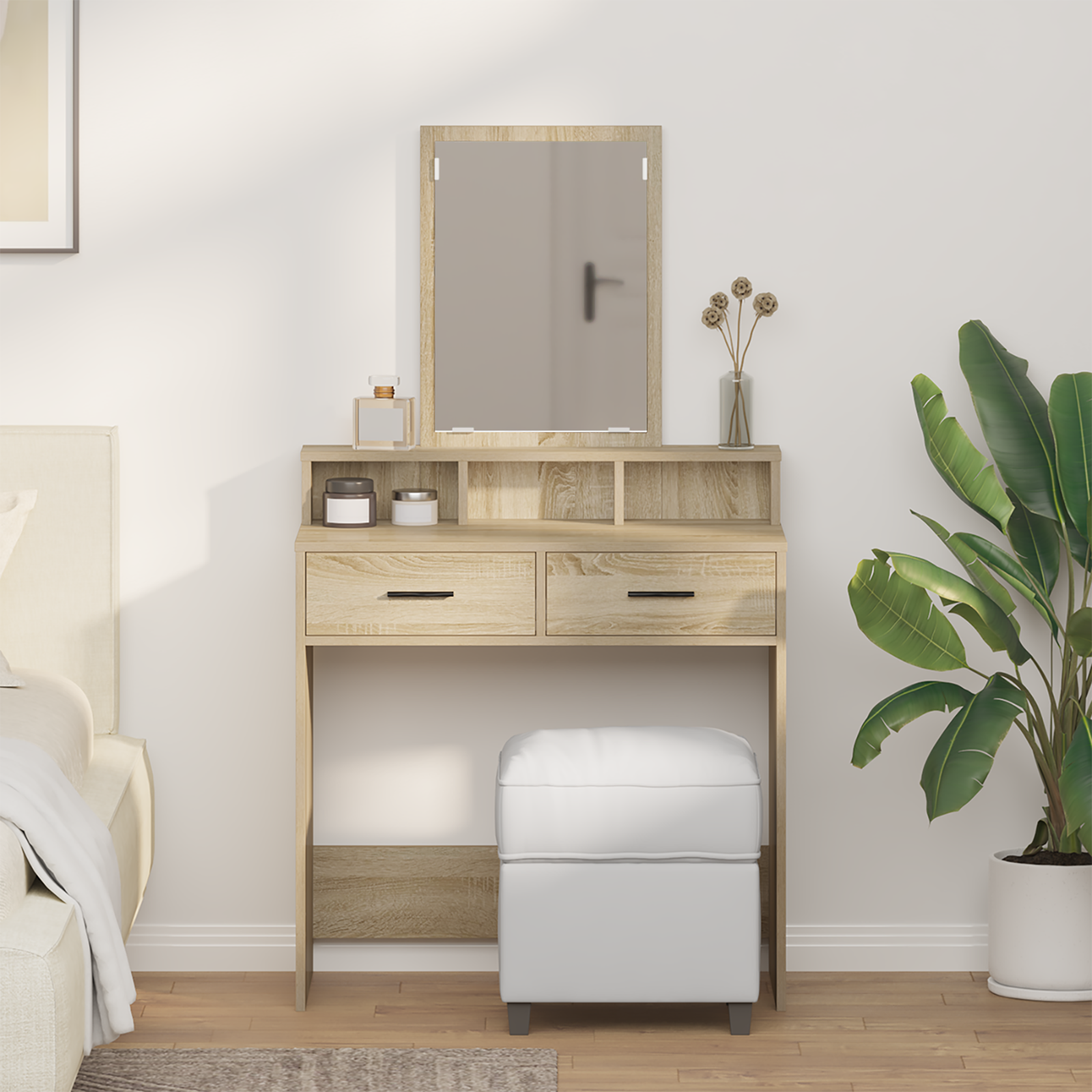 Klædeskab med skuffe Sonoma eg 79 x 41 x 140 cm Konstrueret træ